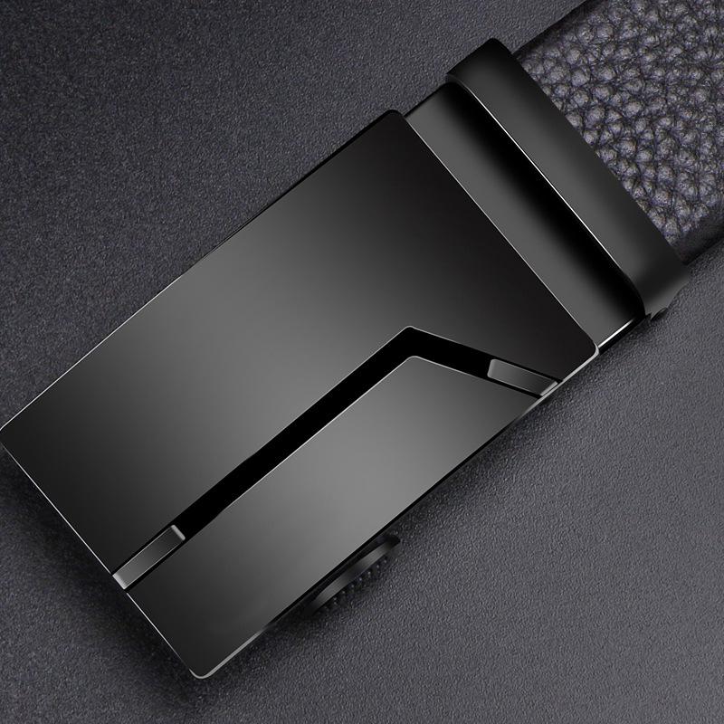 Herren Premium Echt Rindsleder Gürtel mit Legierung Automatikschließe