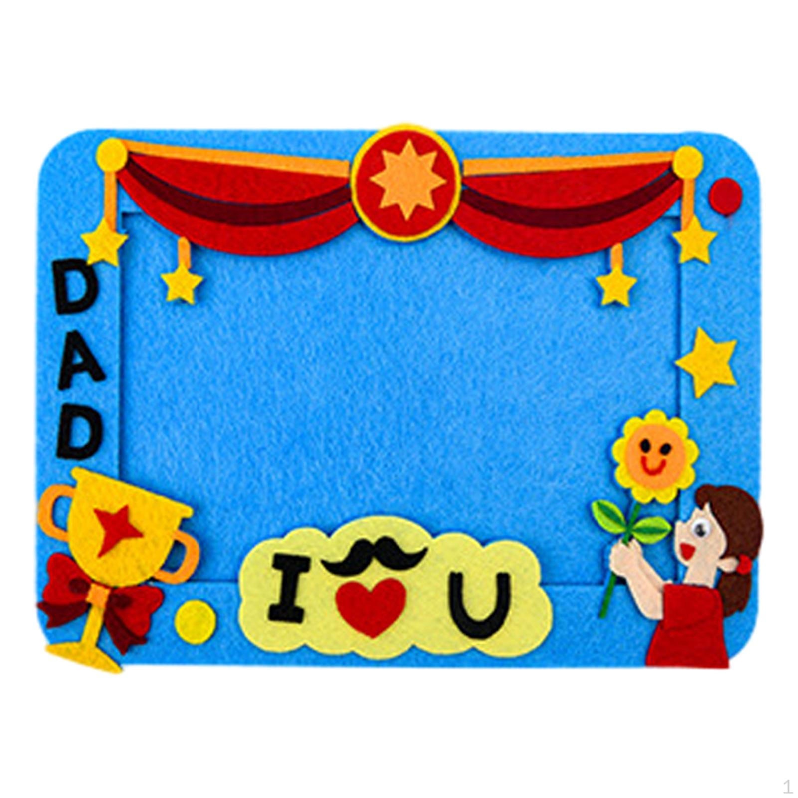 

Творческий подарок на День отца своими руками: Персонализированная фоторамка для детей I Love You Blue