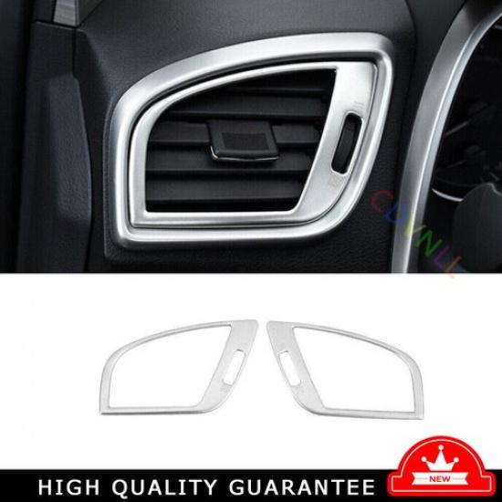 Console L&R Air Outlet Vent Cover Trim For Nissan Murano 2015- Silver Steel