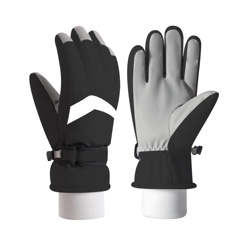 

Women s Windproof Fleece-Lined Ski Gloves - Warm Touchscreen Gloves for Winter Sports & Outdoor Cycling Men s One Size