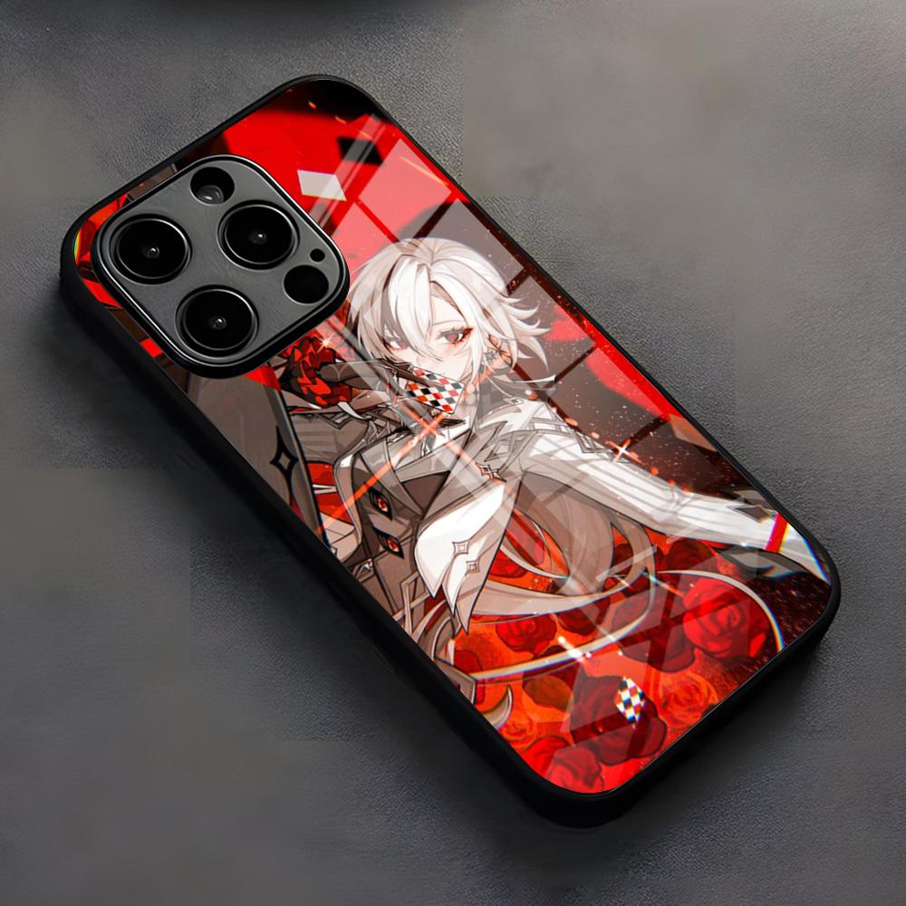 

Genshin Impact Phone Case For IPhone 17 Pro Max 16 15 14 Pro Max 13 11 X Xs Xr 8 7Plus glass Cover iPhone 15 Plus