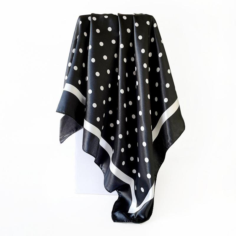 Wave headscarf women s artificial silk scarf 90 large square scarf satin shawl scarf 90x90cm