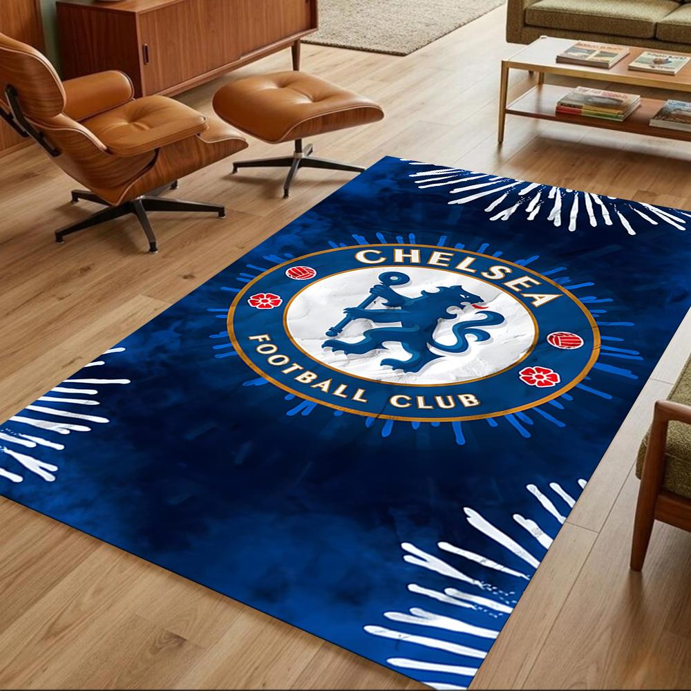 Chelsea Football Club Galaxy 2D Printed Floor Mat Soft Plush Water-resistant & Washable Office & Lounge Rug Stylish Area Rug