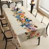 Butterfly and Floral Print Tablecloth, Placemat, Coffee Table Cloth, Table Cover, Bedroom Desk Decorative Cloth