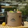 Durable Multi-functional Portable Basins Waterproof Collapsible Sink Bucket Travel Basin Camping Hiking Storage Bucket 10L/20L