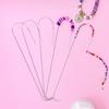 4 Pcs Large Collapsible Bead Needle Big Eye Beading Needle Metal Sewing Needle 15.5cm Threading Needle for Beads