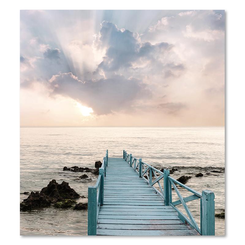 Beach Rocky Waves Dolphin Wall Art Canvas Painting Nordic Ocean Posters And Prints Pictures For Living Room Decoraction