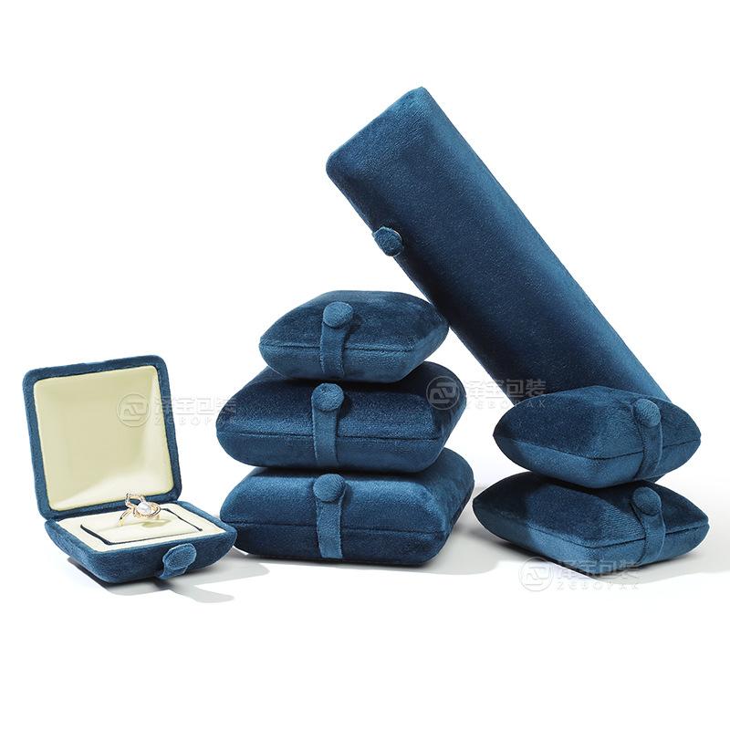Snap-closure shell velvet jewelry box, luxury jewelry box, ring box, pendant necklace packaging box