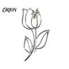 Rose Flower Brooch Hollow Metal Bird Brooch, Golden Silver Plated Lapel Shape Pin, Decorative Accessory for Suits Coats Dresses Bags Pin