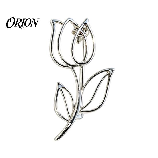 Rose Flower Brooch Hollow Metal Bird Brooch, Golden Silver Plated Lapel Shape Pin, Decorative Accessory for Suits Coats Dresses Bags Pin