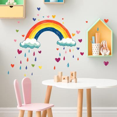 Adesivi da parete decorativi creativi arcobaleno amore nuvole camera da letto soggiorno casa sfondo abbellimento