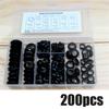 200 Pcs Car Rubber Grommet Electrical Wire Gasket Assortment Set + Storage Case
