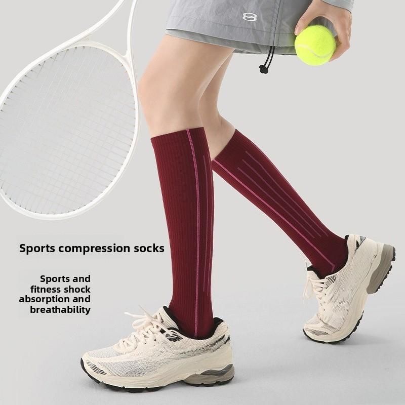 Female Spring and Autumn Outdoor Hiking Tennis Jumping Rope Exercise Long Pressure Calf Socks