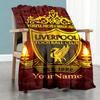 Liverpool Customize Your Name Blanket Gift Customizable Blanket Soft Warm Cozy Throw For Sofa Picnics Livingroom Chair Ideal for All Seasons