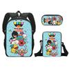 Iconic Distinctive Cool The Midnight Gospel 3D Pattern 3pcs/Set pupil Schoolbags Outing Laptop Daily Pack Sling Carrier Pen Case