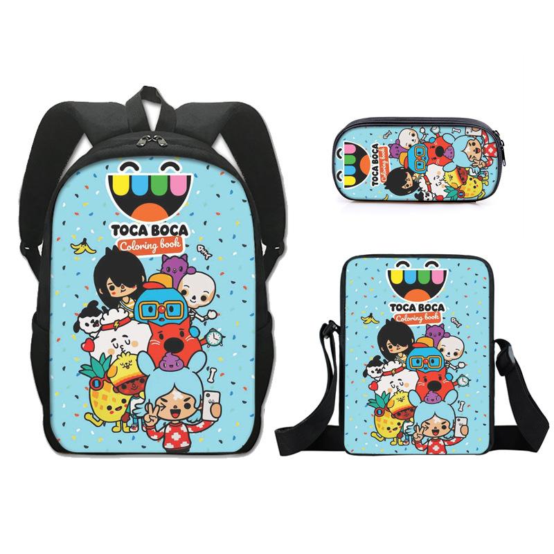 Iconic Distinctive Cool The Midnight Gospel 3D Pattern 3pcs/Set pupil Schoolbags Outing Laptop Daily Pack Sling Carrier Pen Case