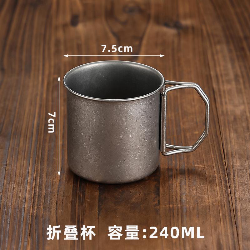 Retro Stainless Steel Coffee Cup  Milk Juice Beer Cup Durable Camping Travel Kitchen Restaurant Cup Outdoor Camping Water Mugs