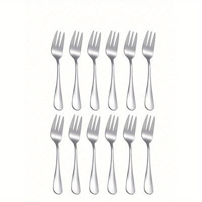 Edelstahl Obstgabel Set, Dessertgabel, Einfache Obstgabel, Moderne Kuchengabel, Dekorative Salatgabel, Wiederverwendbare Obstspieße