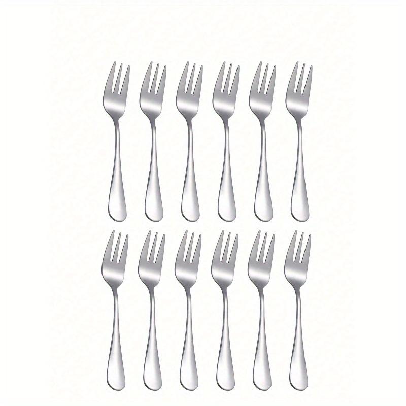 Stainless Steel Fruit Fork Set, Dessert Fork, Simple Fruit Fork, Modern Cake Fork, Decorative Salad Fork, Reusable Fruit Picks