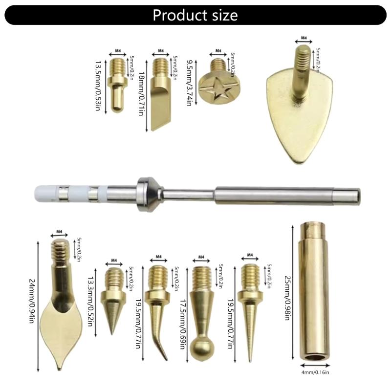 Brass Tip Refinement Tool For TS100 Soldering Irons Precise Engraving Suitable For Heat Dissipation Crafting Application