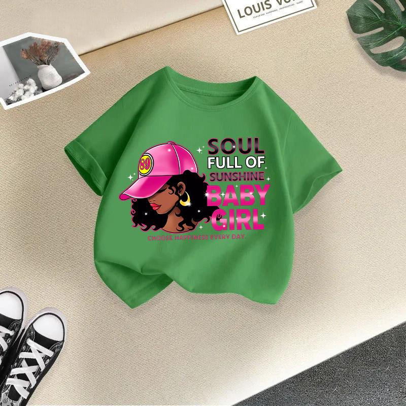 Children T-shirt Cartoon Girl Printed 2-13Y Kids Clothes 100% Cotton T-shirt Tops Tee2-13Y Boys Girls Baby Tee