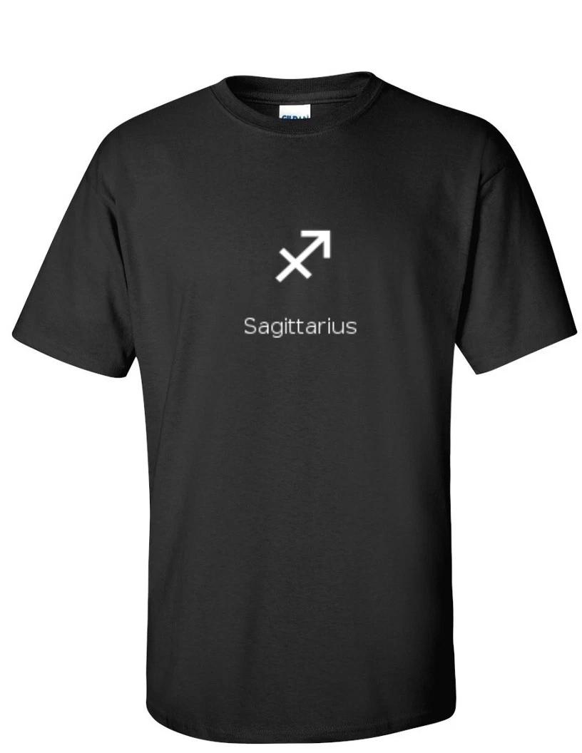 Sagittarius Sign Zodiac Astrology Star Horoscope Gift Funny Black Cotton T-Shirt M