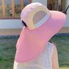 UV Protection Baby Fisherman Cap Sunscreen Wide Brim Bucket Hat Fashion Kids Sun Hat  Girls