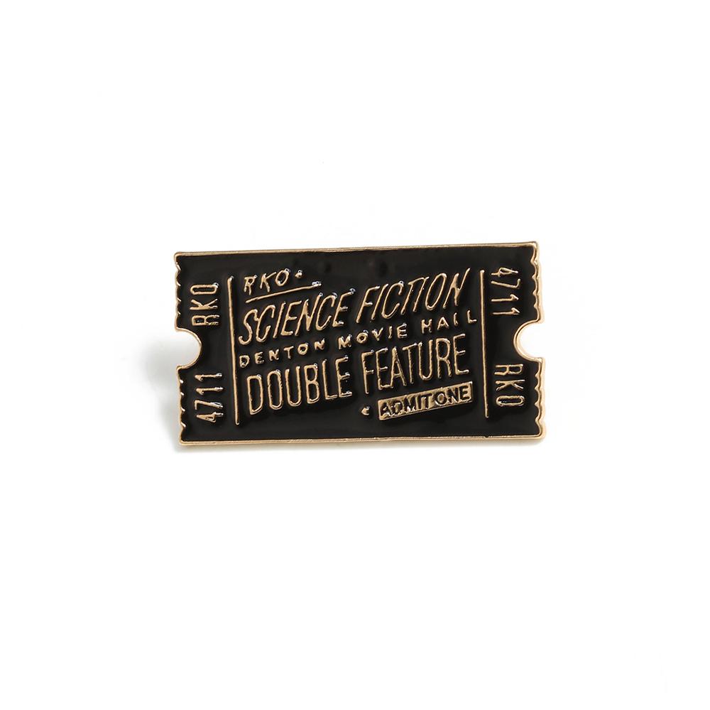 Cartoon Travel Airline Tickets Brooches Love Tag Notes Enamel Pins Movie Tickets Badge Shirt Backpack Hat Lapel Pin Jewelry Gift