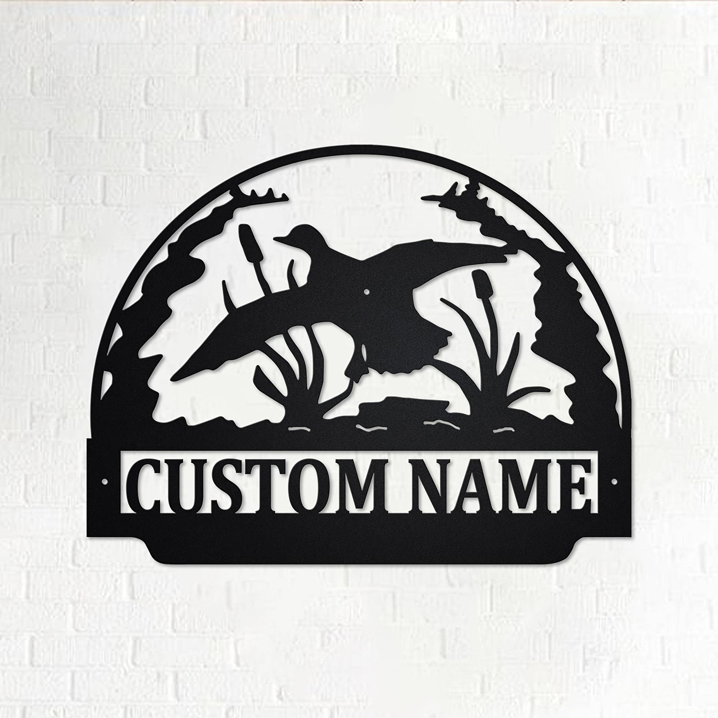 

Metal Bird Wall Sign Family Name Number Plate Home Decor Garden Gift
