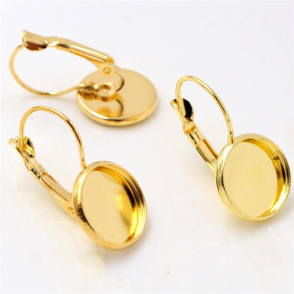 8-20mm 10pcs Classic 10 Colors Series French Lever Back Earrings Blank/Base,fit 8-20mm glass cabochons,buttons;earring bezels
