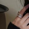 925 Sterling Silver Rings for Women Couple Minimalist Handmade Simple Interline Ring Party Jewelry Gift Prevent Allergy