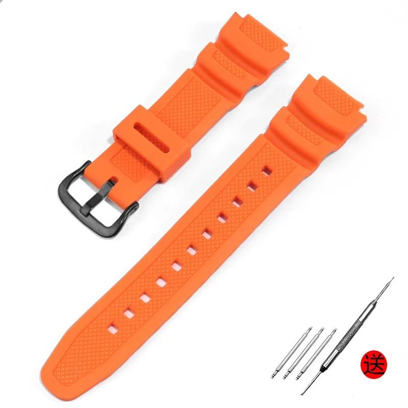 Accessori per cinturino da polso adatti per Casio Watch W-218h / F-108 AE1200 / 1000 / 1300 cinturino da polso in resina silicone 18mm