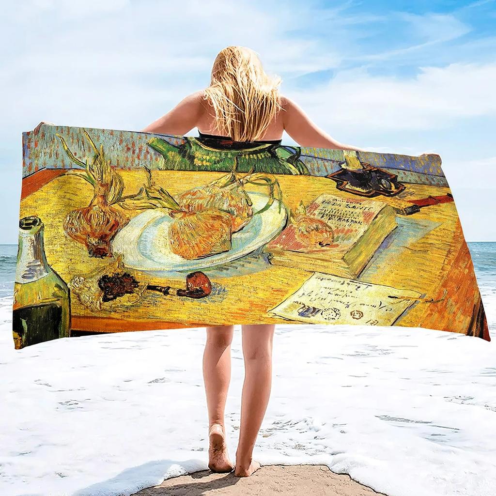 Starry Night Sand Free Beach Towels Absorbent Oversized Bath Towel Large Size Hand Towels for Swimming Bathroom Pool