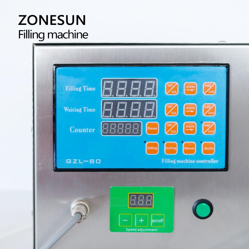 ZONESUN ZS-GEL80 Halbautomatische Peristaltikpumpe Waschmittel Augentropfer Gel Saft Dickflüssigkeit Abfüllmaschine