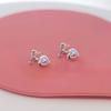 Heart Bar Moonstone Silver Earrings