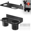 HHO-Aluminum Alloy Car Coolant Funnel Stand Bracket Wall-Mounted Rack With Dual Storage Cup Support