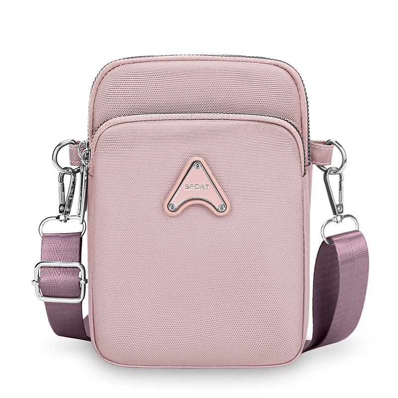 Line vertical three-layer shoulder bag women's solid color casual versatile mini messenger bag temperament solid color lipstick change bag