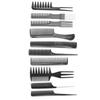 10pcs Professional Hair Styling Comb Set Salon Hairdressing Combs Set Barber Comb Set