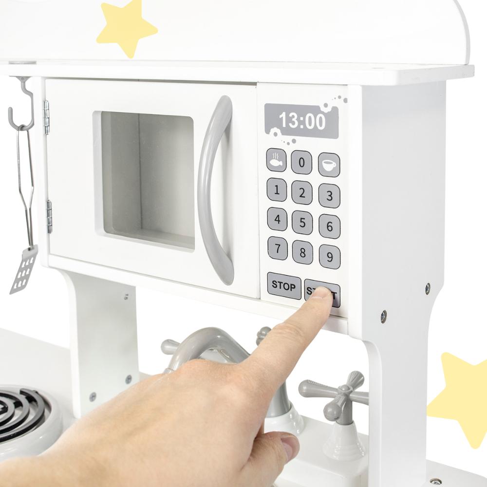 Kitchen microwave large wooden oven for children + accessories