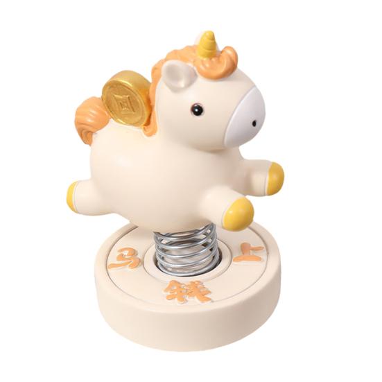 Yousheng Cartoon Horse Figurine Bring Good Luck Wealth Mini Horse Statue Spring Horse Fidget Toy New Year Decoration Ornament