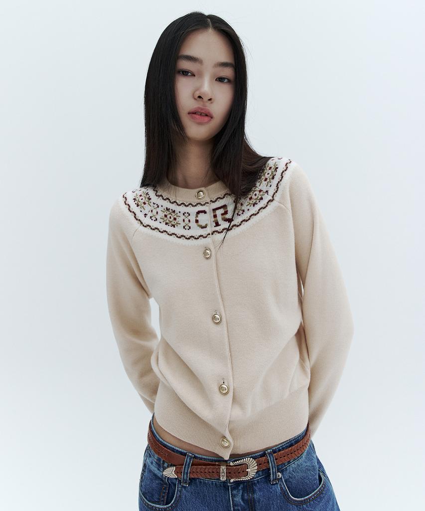 Citybreeze Wool Nordic Round Neck Knit Cardigan_2 Colors