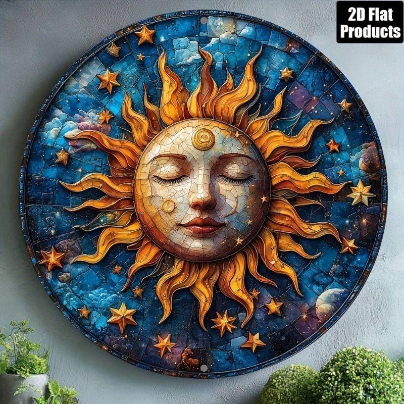 Metal Tin Sign 2D Wall Art Home Decor Flat Hanging Decorative Plaque