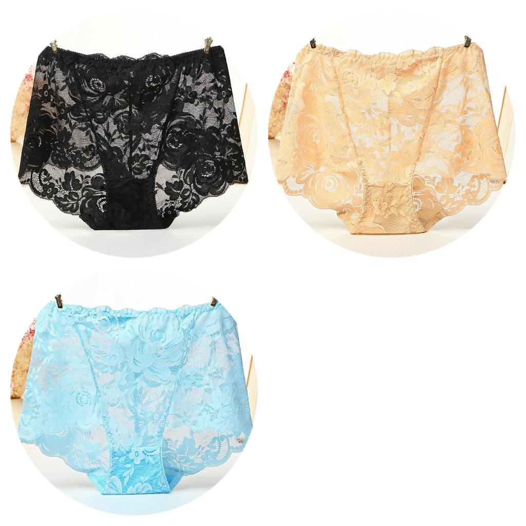 Underwear Women Sexy Lingerie for Women Lace Rose Lace Female Panties with Hollowed-out Ropa Mujer See-through Lady's Briefs
