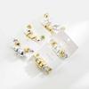 Women Fashion Two Tone Metal Multi Element Geometric Earrings Set C Shape Retro Luxury High Grade Ear Cuffs Studs Ear Jewelry