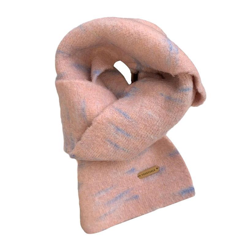 Scarf new thickened warm soft waxy blended women's scarf knitted wool scarf scarf scarf