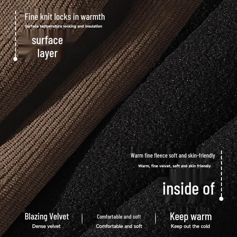 MINISO Men's Winter Sherpa Lined Corduroy Straight Leg Pants