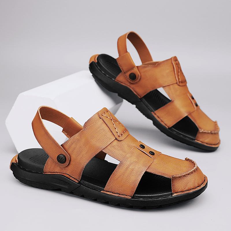 FashionSummer Comfortable Black Shoes Sandals Sports and Leisure Leather Shoes for Men New In Best Sellers In 2024 Products Brand Shoes