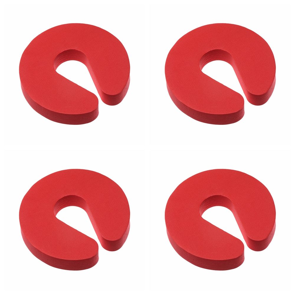 

4PCS New Soft Door Clip Door Stopper Finger Protector Guard Baby Kids Safety красный