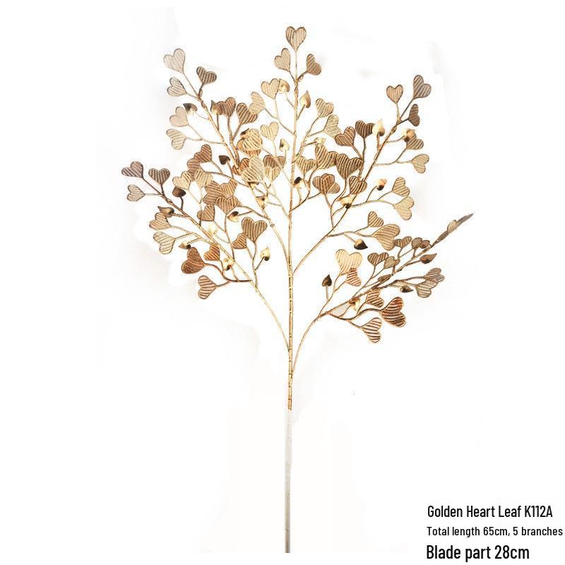 Gold Eucalyptus & Ginkgo Leaves for Wedding, Christmas & New Year Decor