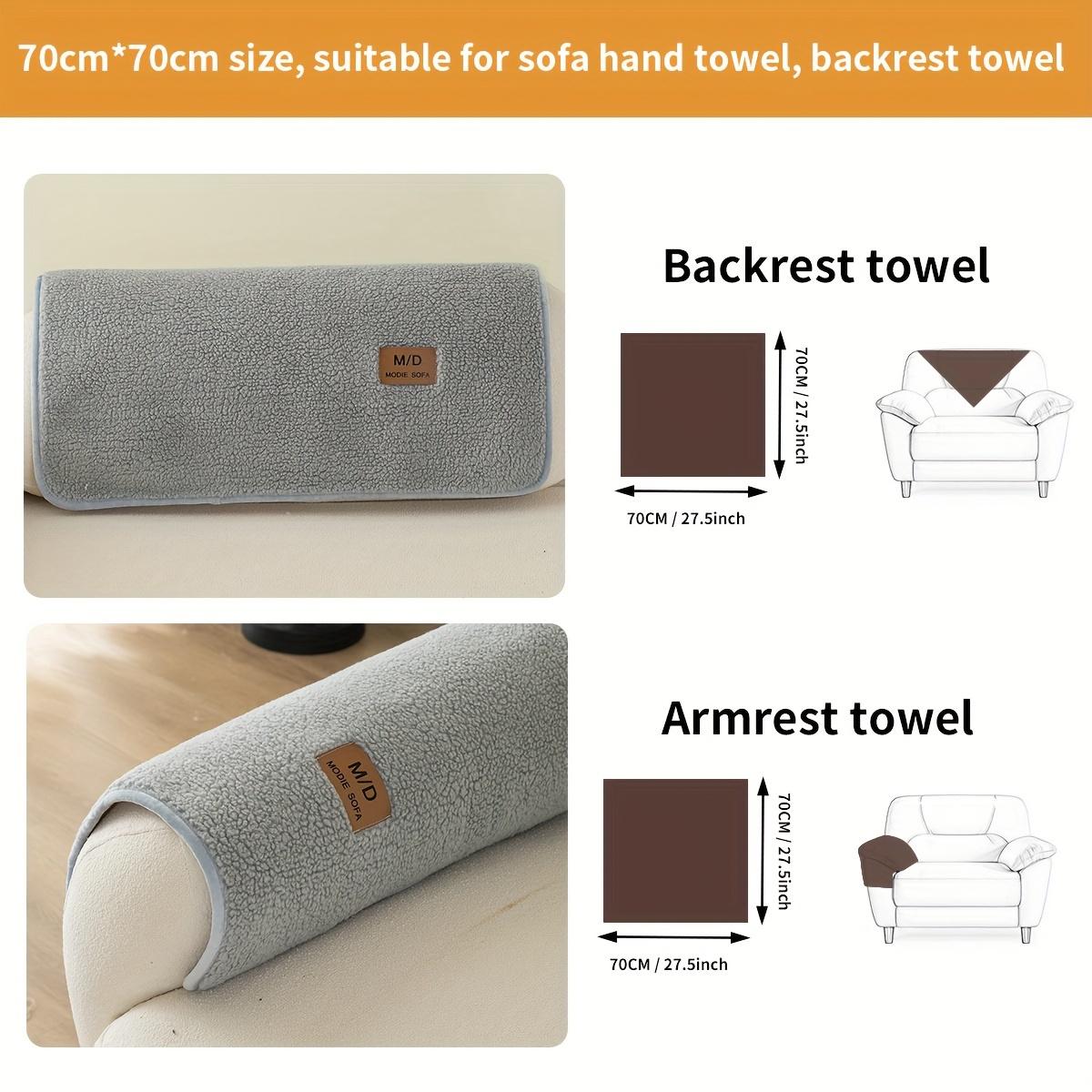 

1PC soft sofa cover/pillowcase, non-slip thickened sofa cover, universal furniture protective cover for home decoration. Backrest/Handrail 27.5*27.5in светло-серый